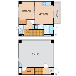 安倍川駅 徒歩28分 1階の物件間取画像